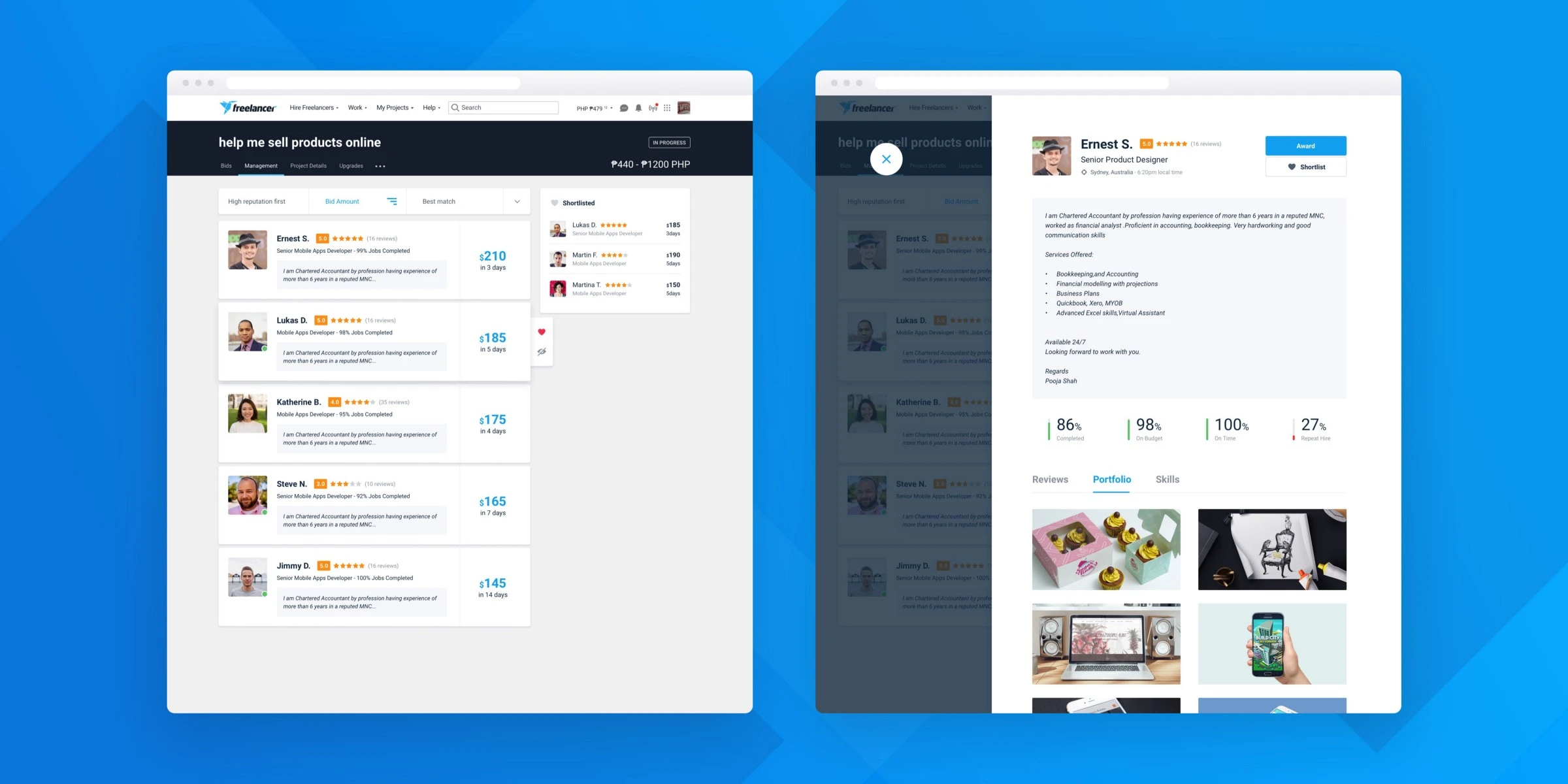Award funnel redesign